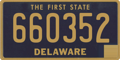 DE license plate 660352