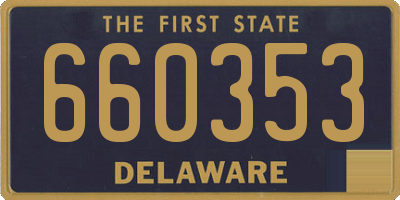 DE license plate 660353