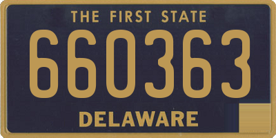 DE license plate 660363