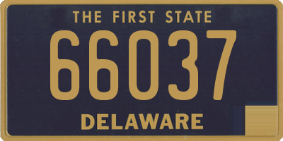 DE license plate 66037