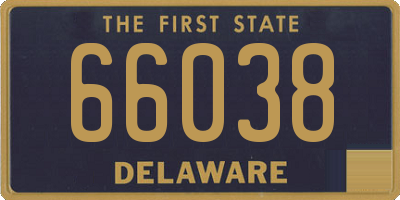 DE license plate 66038