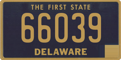 DE license plate 66039