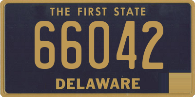 DE license plate 66042