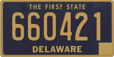 DE license plate 660421