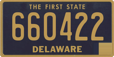 DE license plate 660422