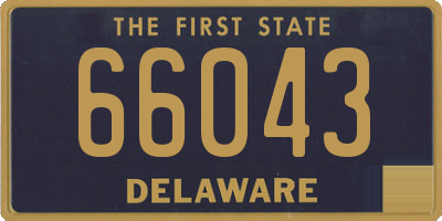 DE license plate 66043
