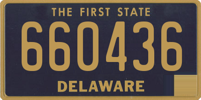 DE license plate 660436