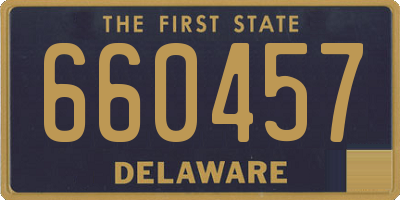 DE license plate 660457