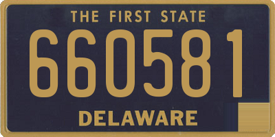 DE license plate 660581