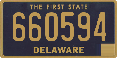 DE license plate 660594