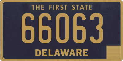 DE license plate 66063