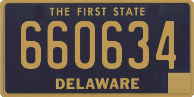 DE license plate 660634