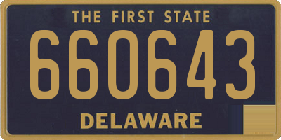 DE license plate 660643
