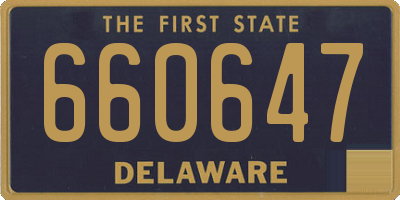 DE license plate 660647