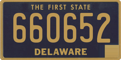 DE license plate 660652