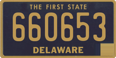DE license plate 660653