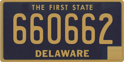 DE license plate 660662