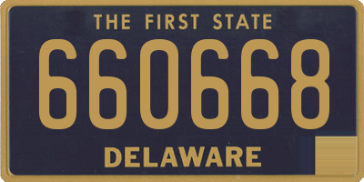 DE license plate 660668