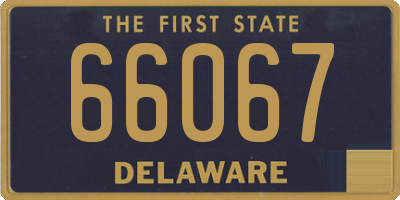 DE license plate 66067