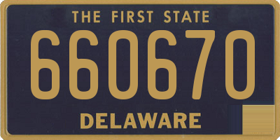 DE license plate 660670