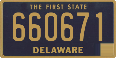 DE license plate 660671