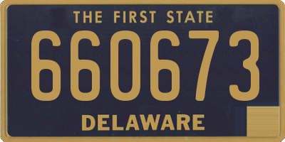 DE license plate 660673