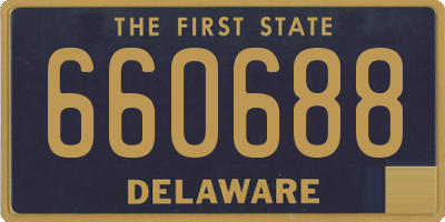 DE license plate 660688