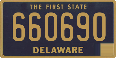 DE license plate 660690
