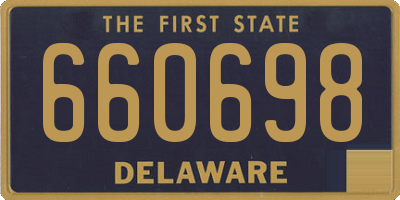 DE license plate 660698
