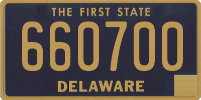DE license plate 660700