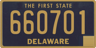 DE license plate 660701