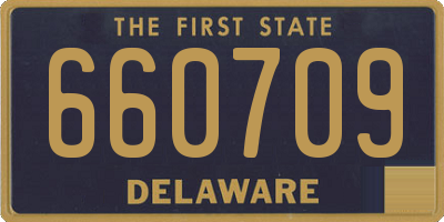 DE license plate 660709