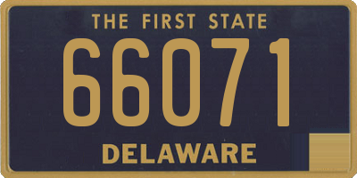DE license plate 66071