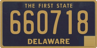 DE license plate 660718