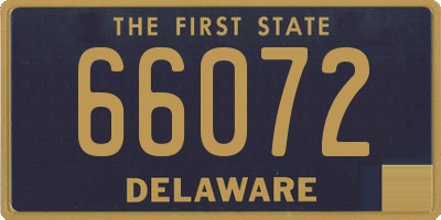 DE license plate 66072