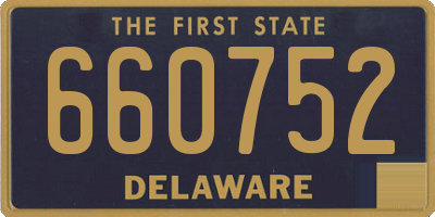 DE license plate 660752