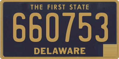DE license plate 660753