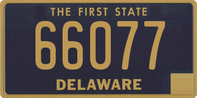 DE license plate 66077