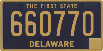 DE license plate 660770