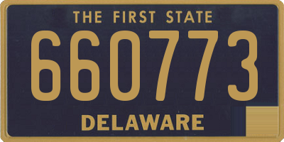 DE license plate 660773