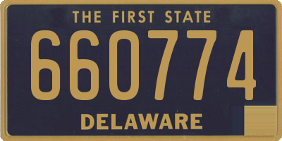 DE license plate 660774