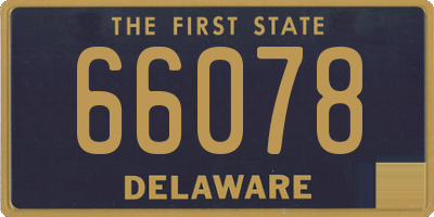 DE license plate 66078
