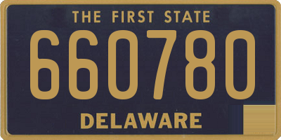 DE license plate 660780