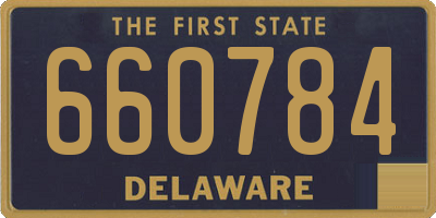 DE license plate 660784
