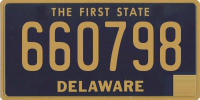 DE license plate 660798
