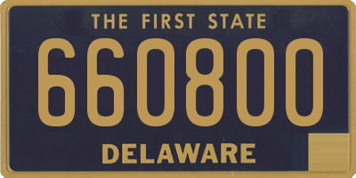 DE license plate 660800