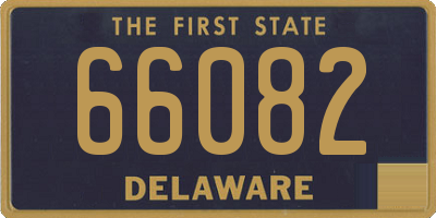 DE license plate 66082