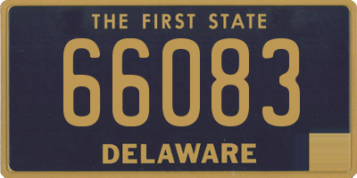 DE license plate 66083