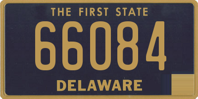 DE license plate 66084