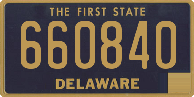 DE license plate 660840